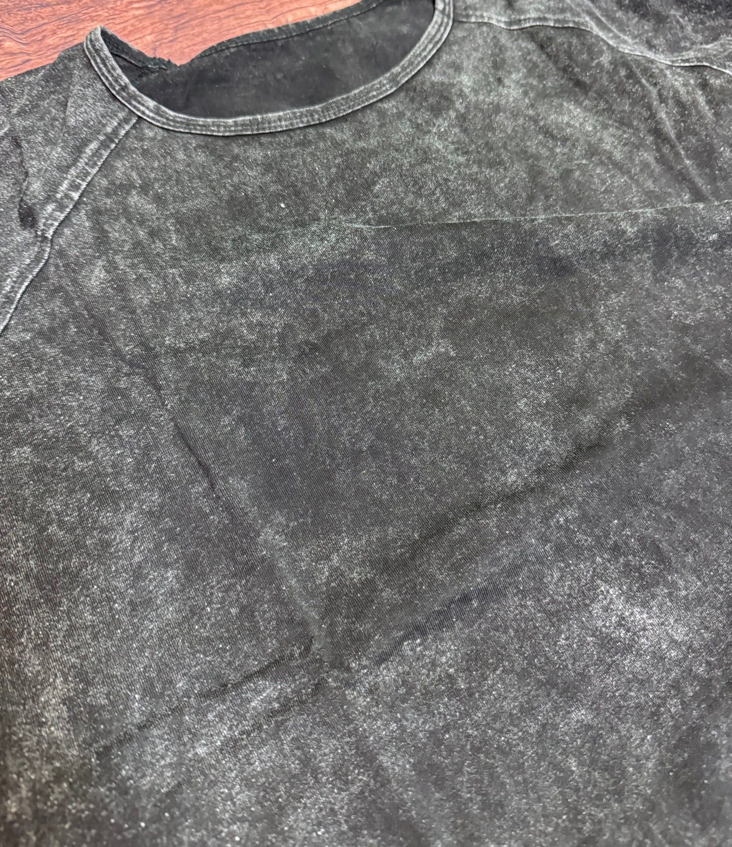 Black Acid Washed Short Lounge Set