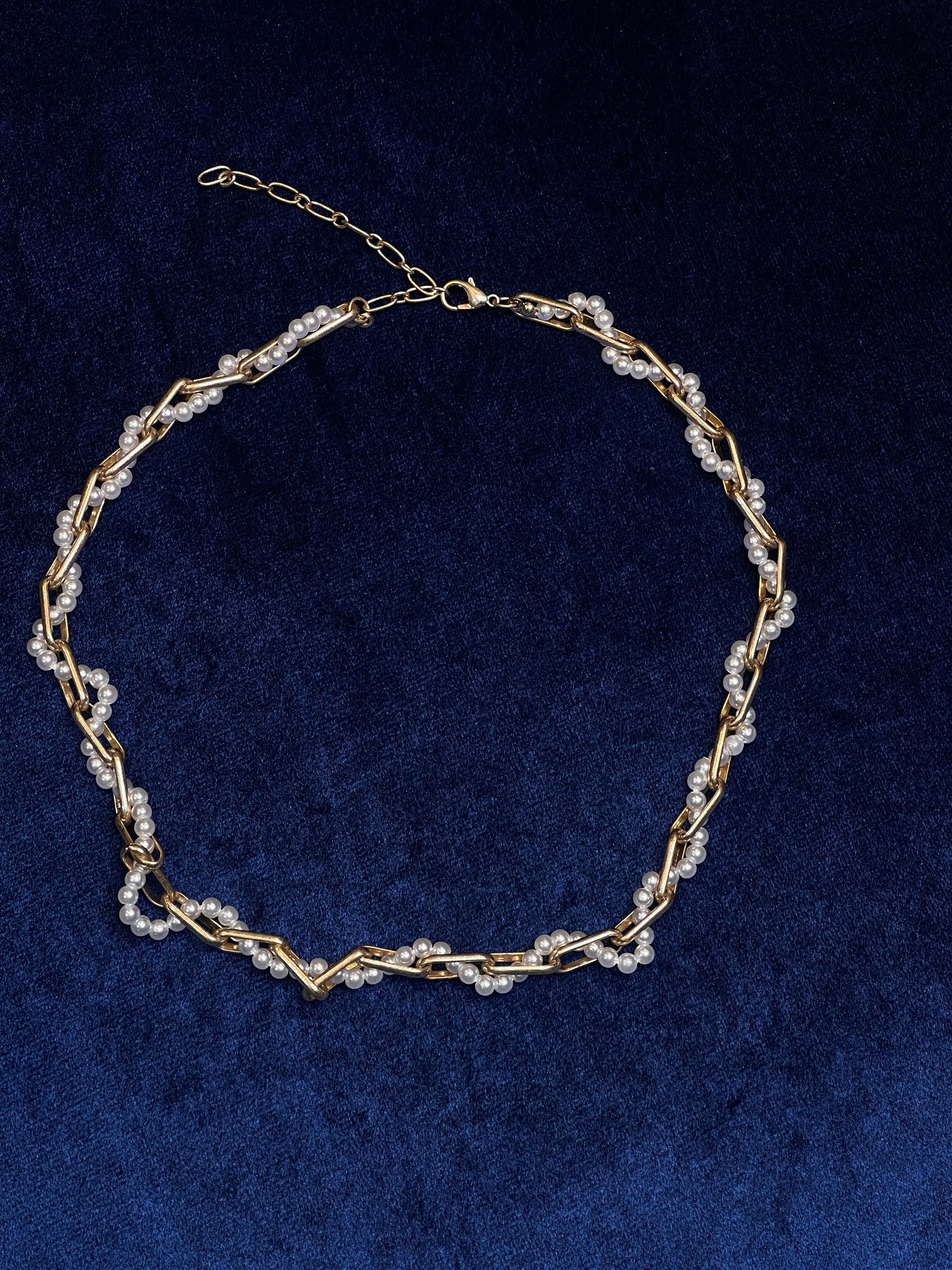 Pearl & Paperclip Chain Necklace