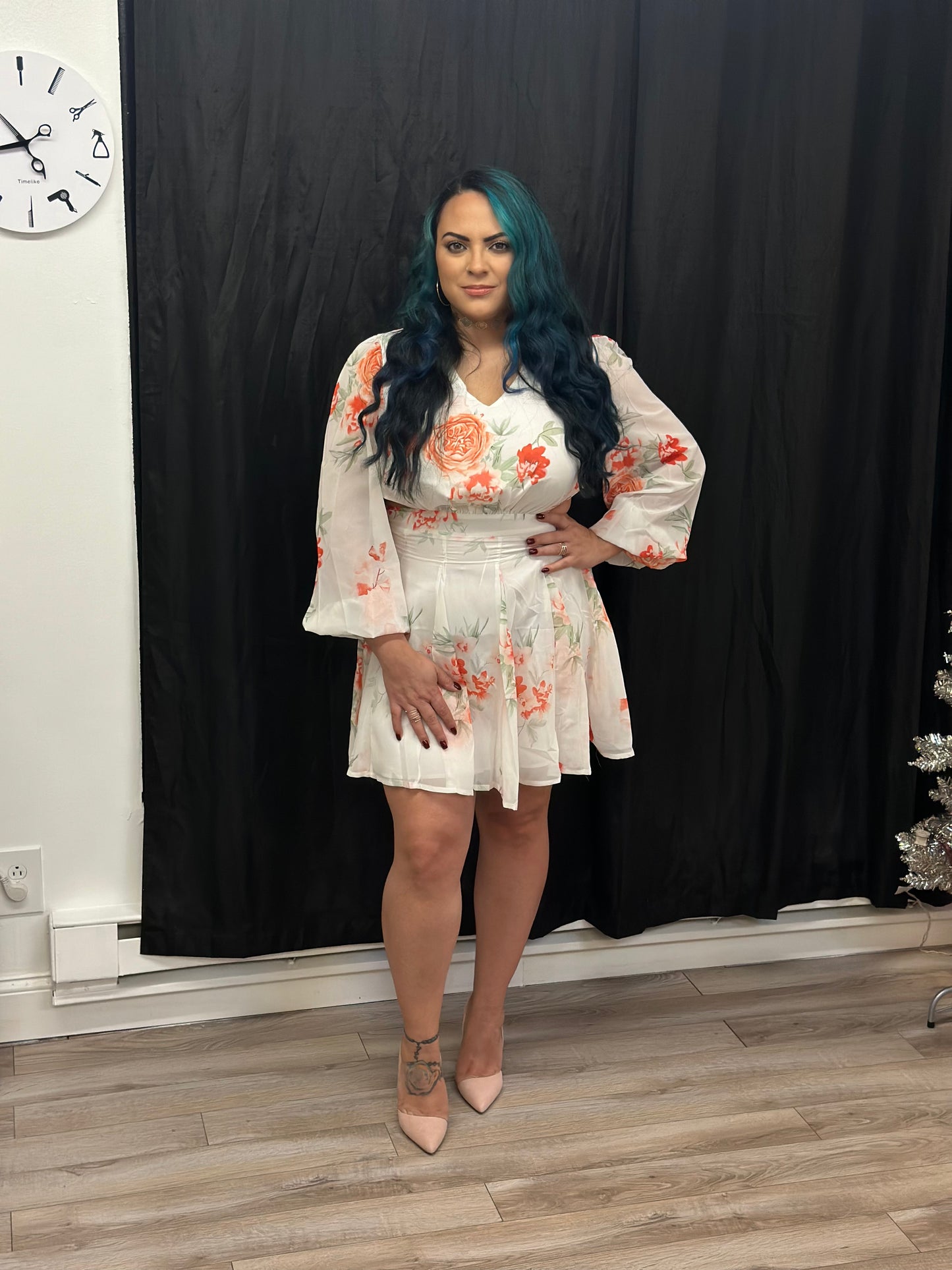 Long Sleeve Floral Dress