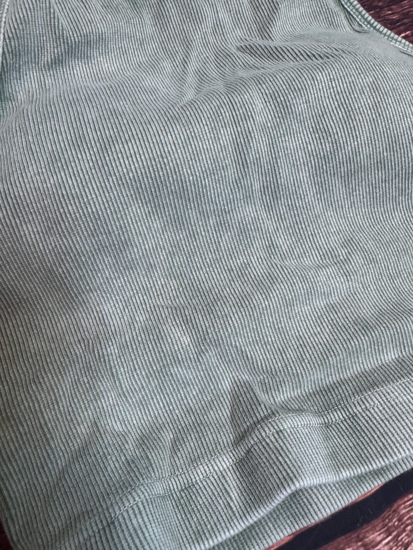 Light Grey Ribbed Mineral Wash Racerback Cropped Tank Top