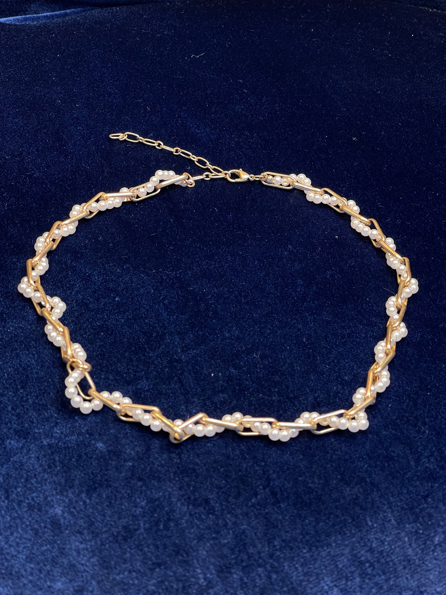 Pearl & Paperclip Chain Necklace