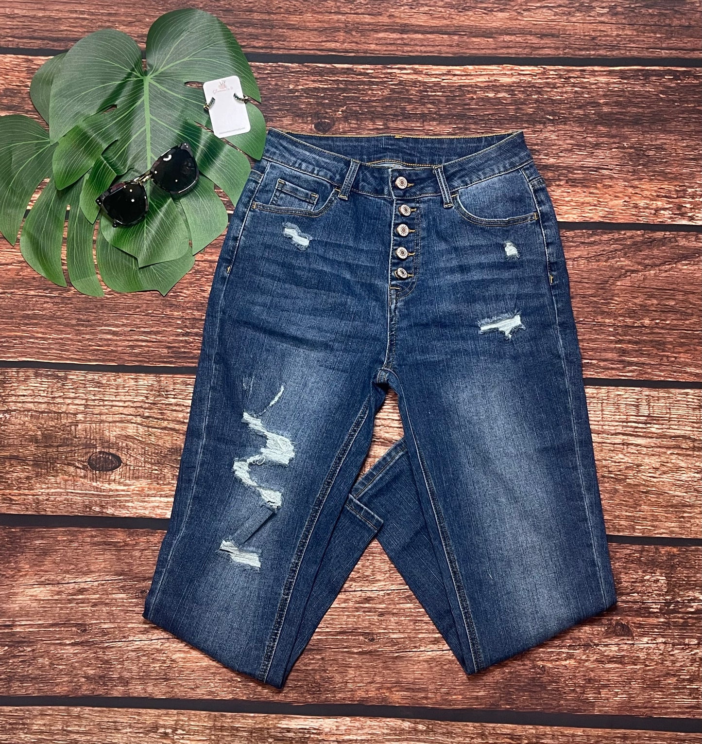 Blue High Waist Skinny Jeans