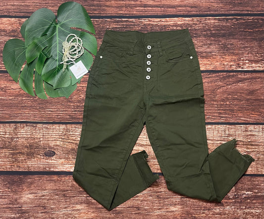 Green High Waist Jeans