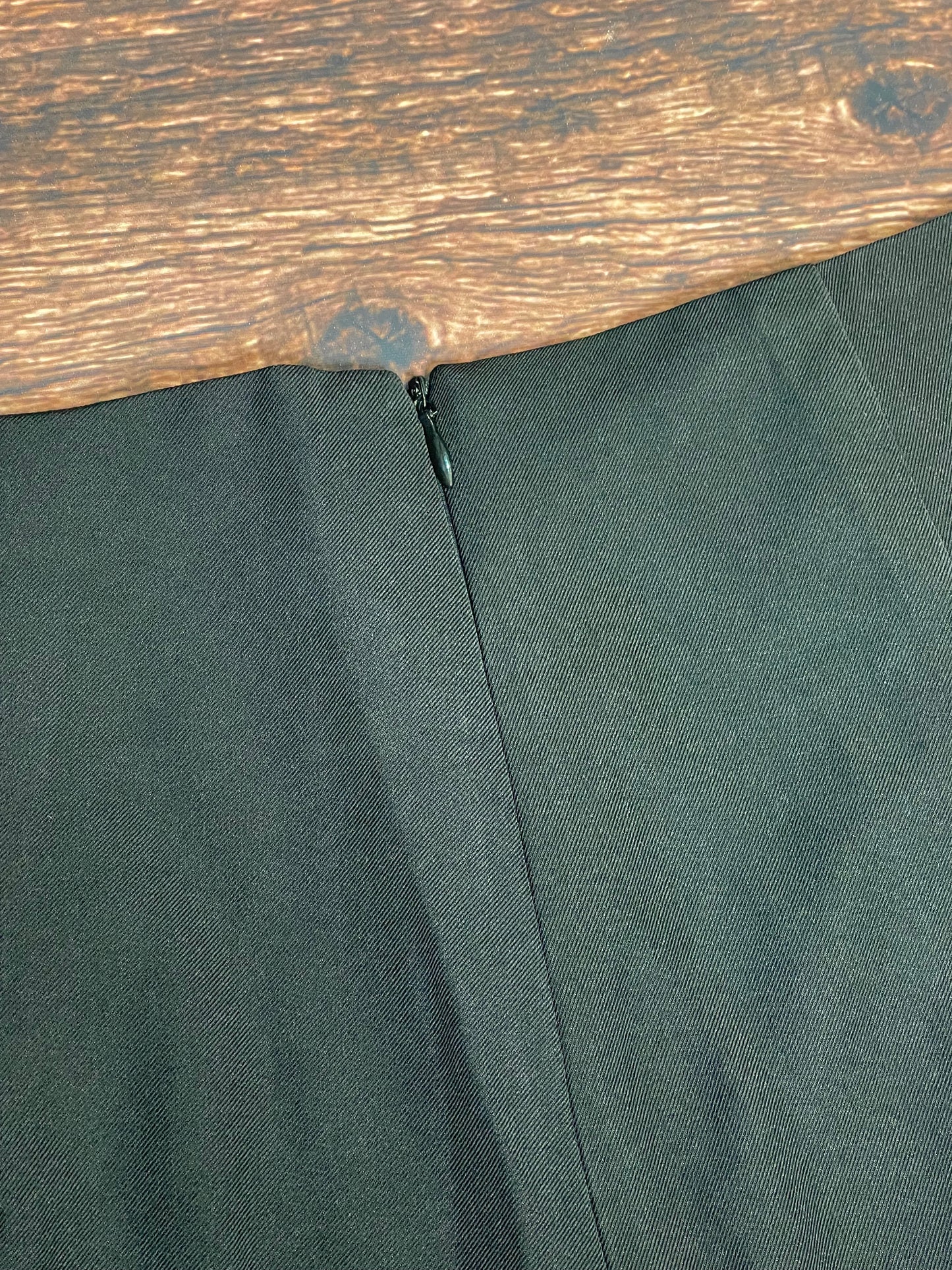 Black Double Breasted Pleated Cropped Pants