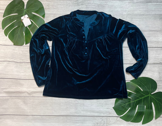 Skobeloff Lantern Sleeve Velvet Top