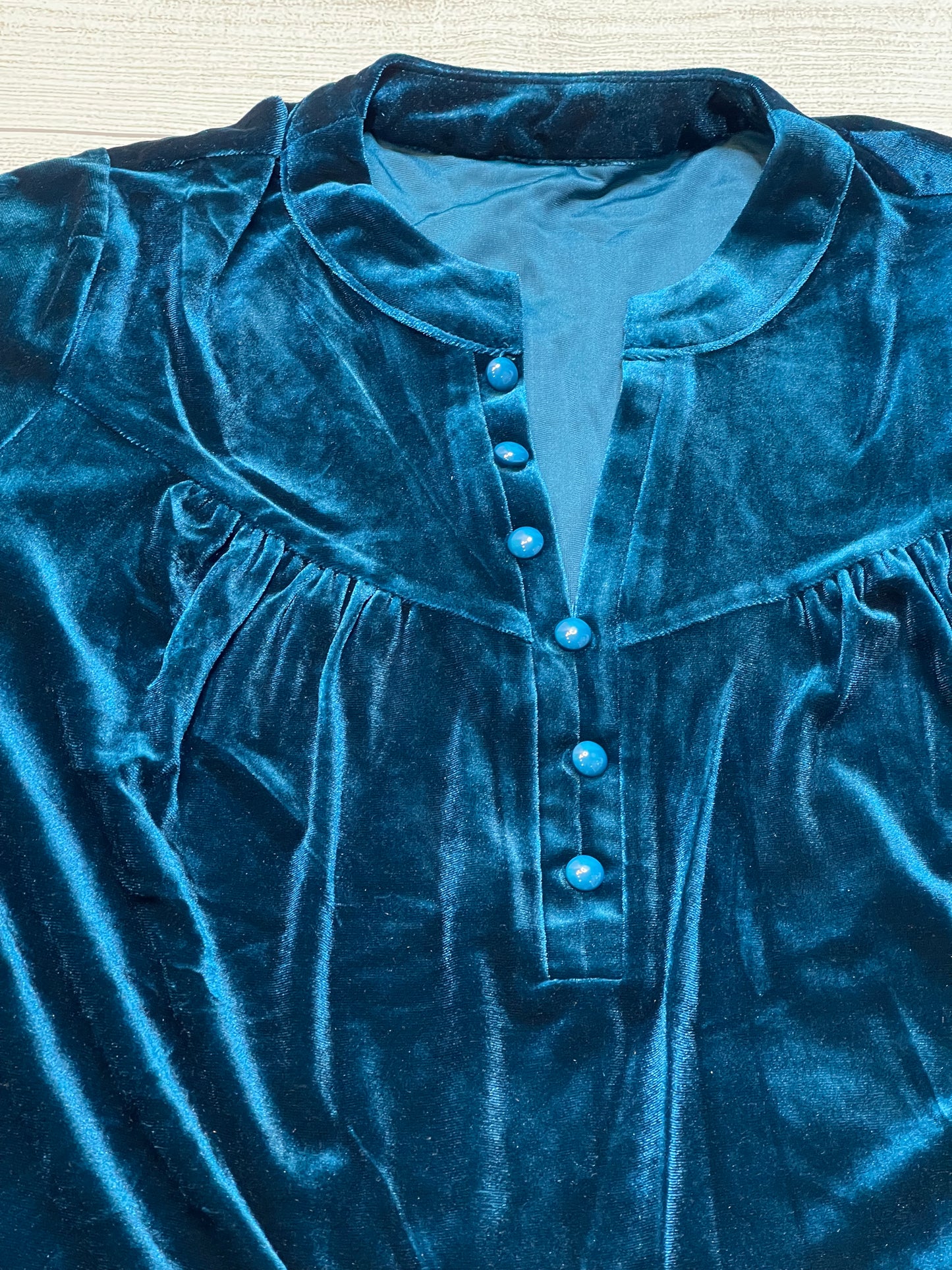 Skobeloff Lantern Sleeve Velvet Top