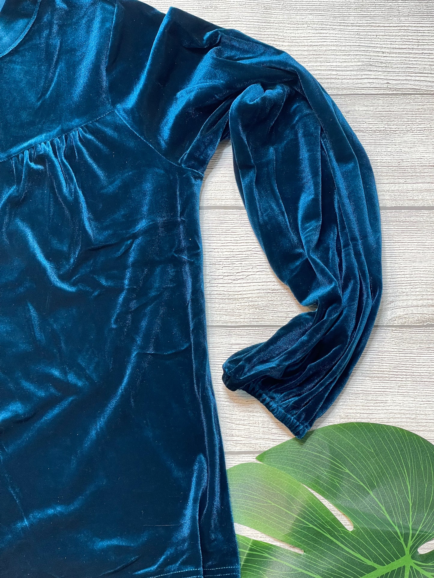 Skobeloff Lantern Sleeve Velvet Top