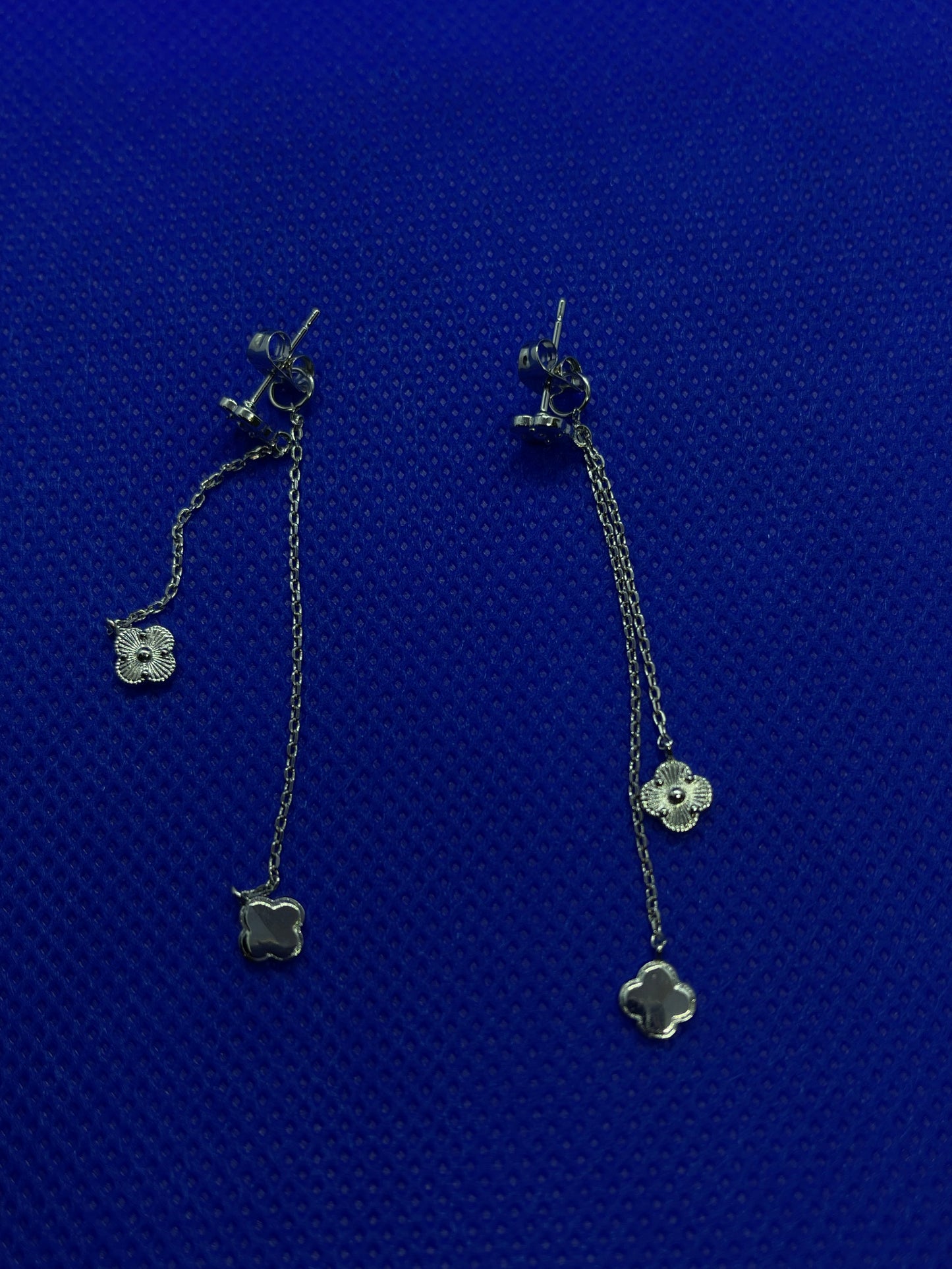 Clover Charm Chain Dangle Earrings