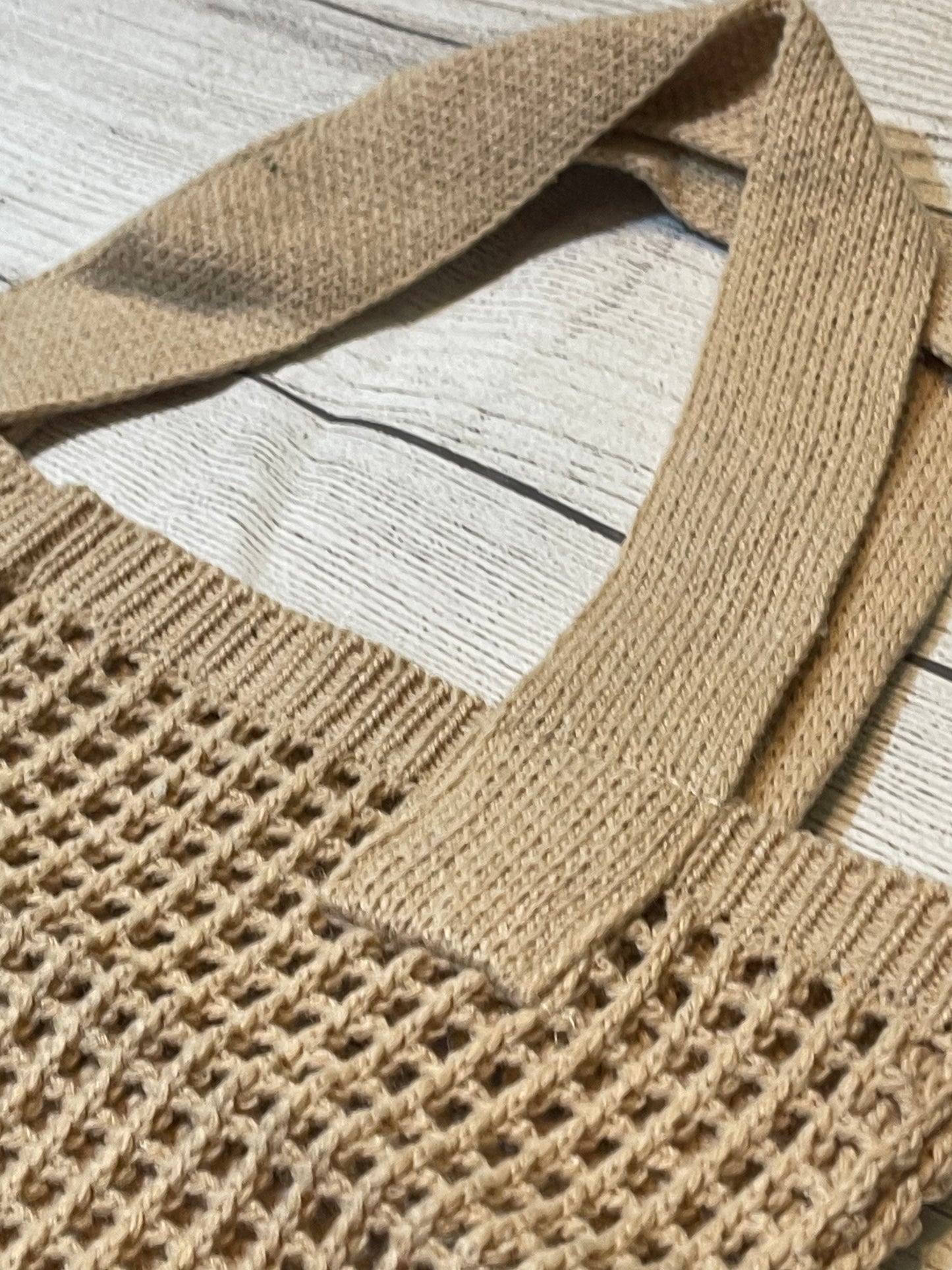 Knit Crochet Tote Bag