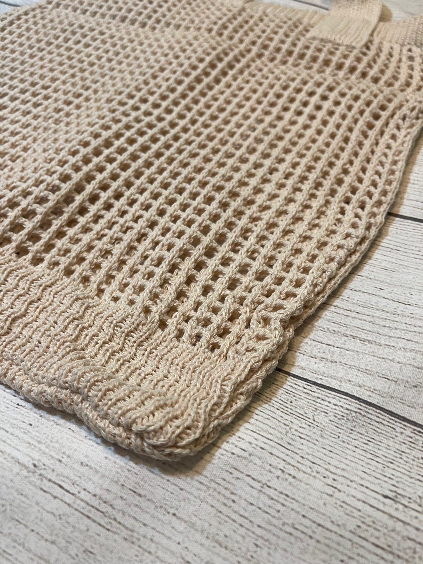 Knit Crochet Tote Bag