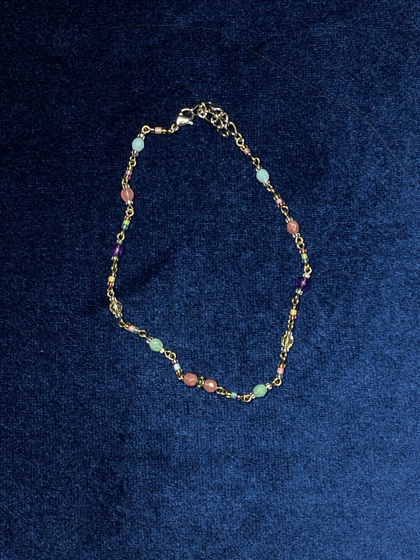 Beaded Chain Link Anklet