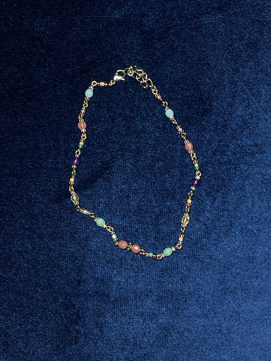 Beaded Chain Link Anklet