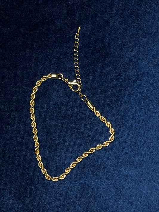 Gold Rope Chain Anklet