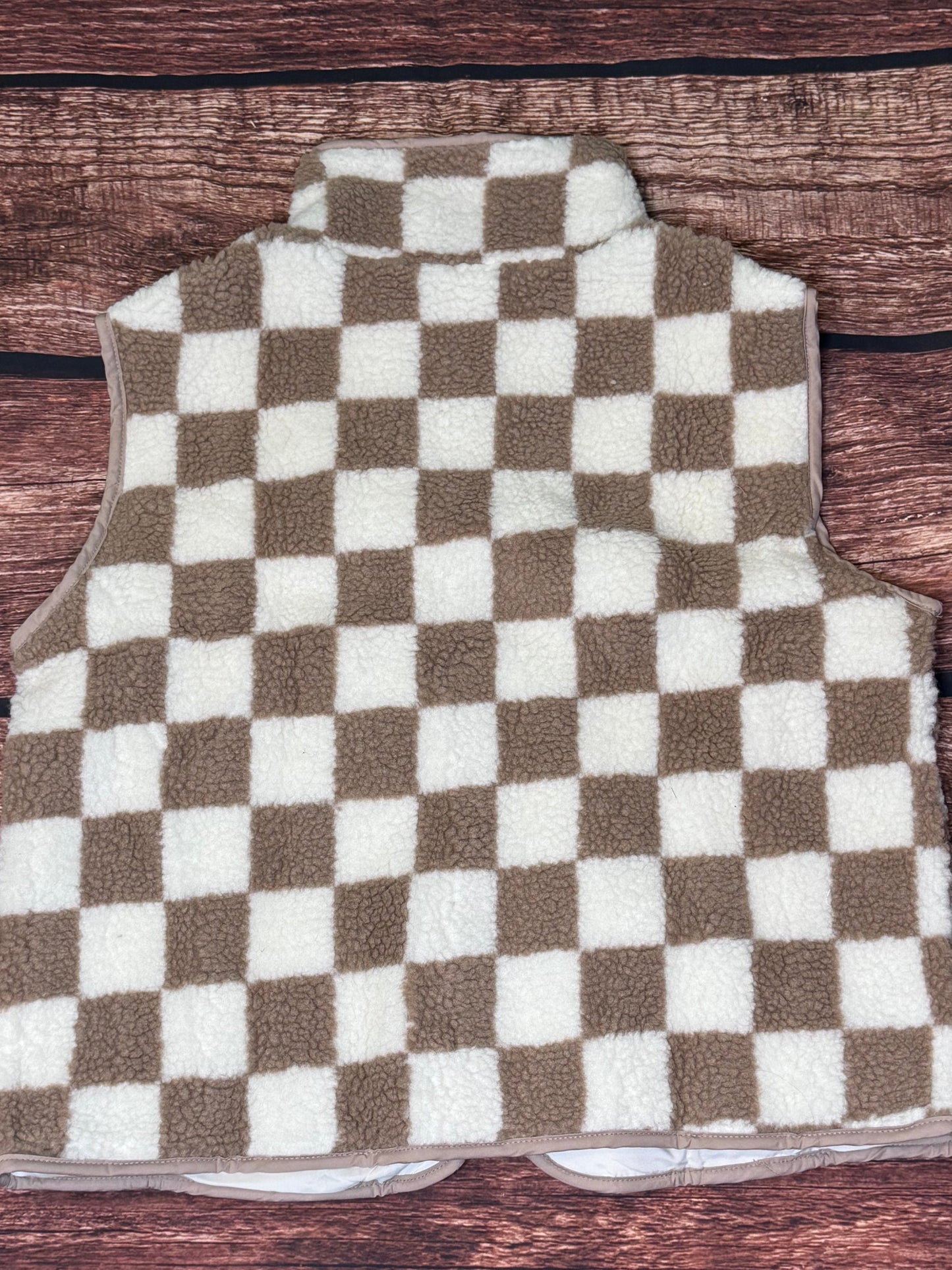 Khaki Checkered Vest