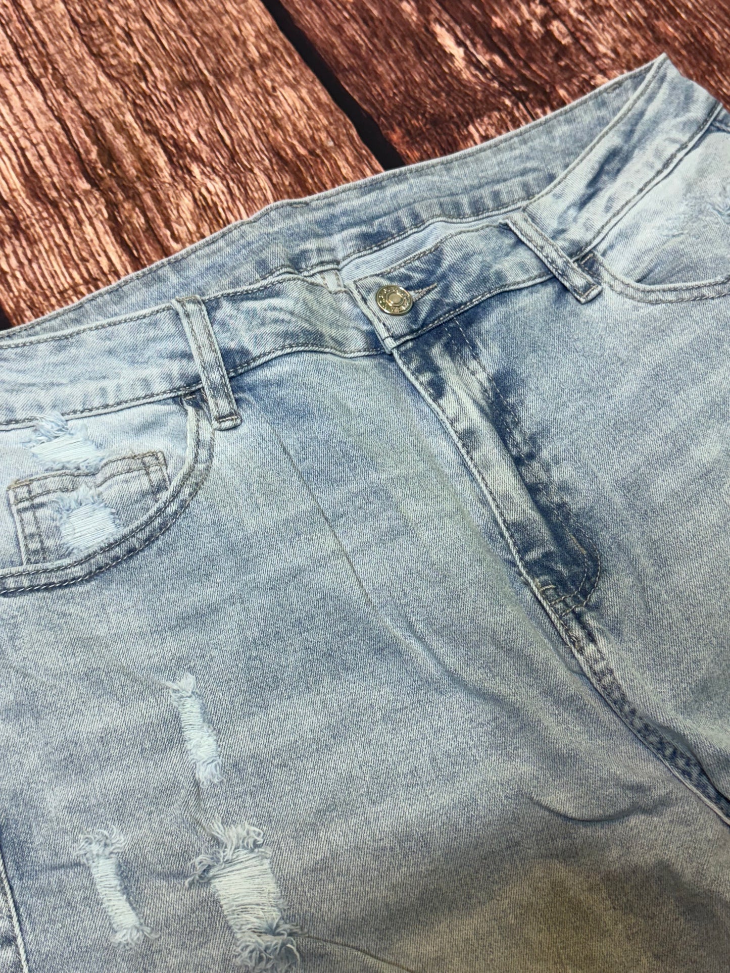 Light Wash Blue Flare Jeans