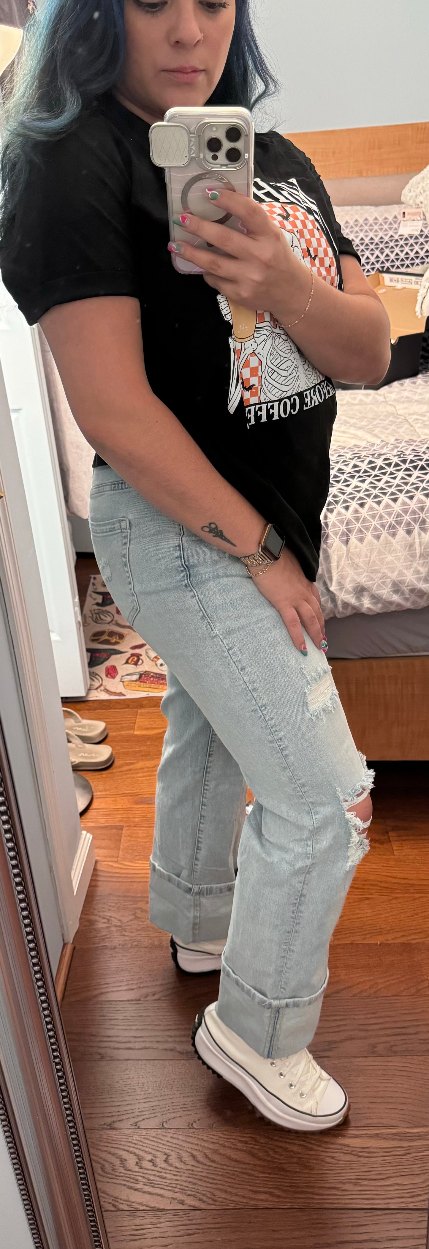 Light Wash Blue Flare Jeans